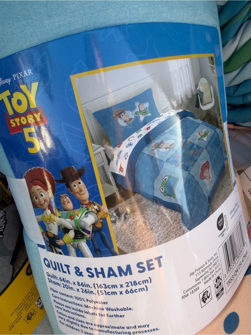 5 Blue Kids Quilt & Sham Set